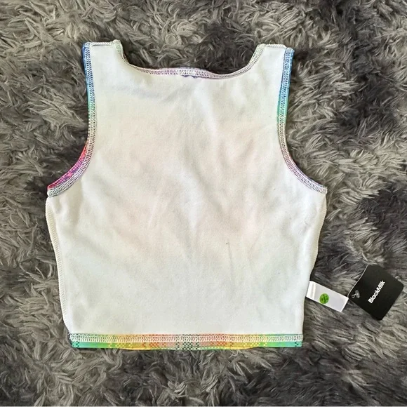 Black Milk Tartan Rainbow Wifey Crop Top XS NWT Toastie Fleece BMC Museum - Picture 5 of 9